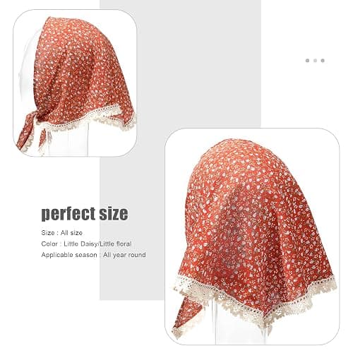 Bandana Headband Chiffon Scarf Headbands - Hair Bandana Floral Elastic Hair Kerchief Print Hair Scarves Kerchief for Women thumbnail 7