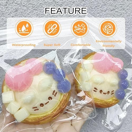 EDLMKM 5 PCS Mochi Squishy Toys, Taba Squishy Set, Stress Balls For Boys Girls Party, Soft Squeeze Fidget Toys, Cute Fufu Stress Relief Sensory Play Fidget, Fun Birthday Gift for Anxiety Relief thumbnail 5