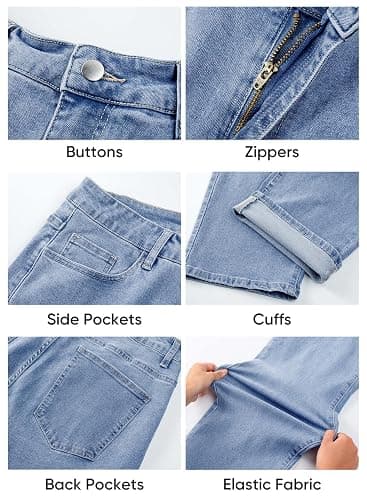 JMIERR Men's Baggy Jeans Wide Leg Skater Hip Hop Denim Pants Loose Fit Streetwear thumbnail 7