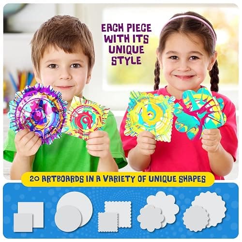 Dan&Darci Paint Spin Art Machine Kit for Kids - Arts & Crafts for Boys, Girls - Art Craft Set Christmas Gift for 6-9 Year Old Boy, Girl - Painting Spinner Toys - Birthday Gift Ideas for Ages 6-12 Year thumbnail 6