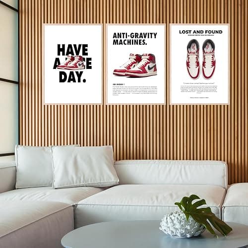 BigWig Prints Hypebeast Wall Art - Hypebeast Room Decor Poster, Sneaker Art, Sneaker Posters, Sneakerhead Pictures, Shoe Wall Artwork for Boys Room, Sneakerhead Bedroom - Unframed Set Of 3 (12x16”) thumbnail 6
