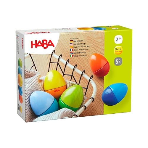 HABA Musikeier – 5 Bunte Rasseleier aus Holz zur musikalischen Frühförderung für Babys & Kleinkinder ab 2 Jahren – Made in Germany - 1007733001 thumbnail 7