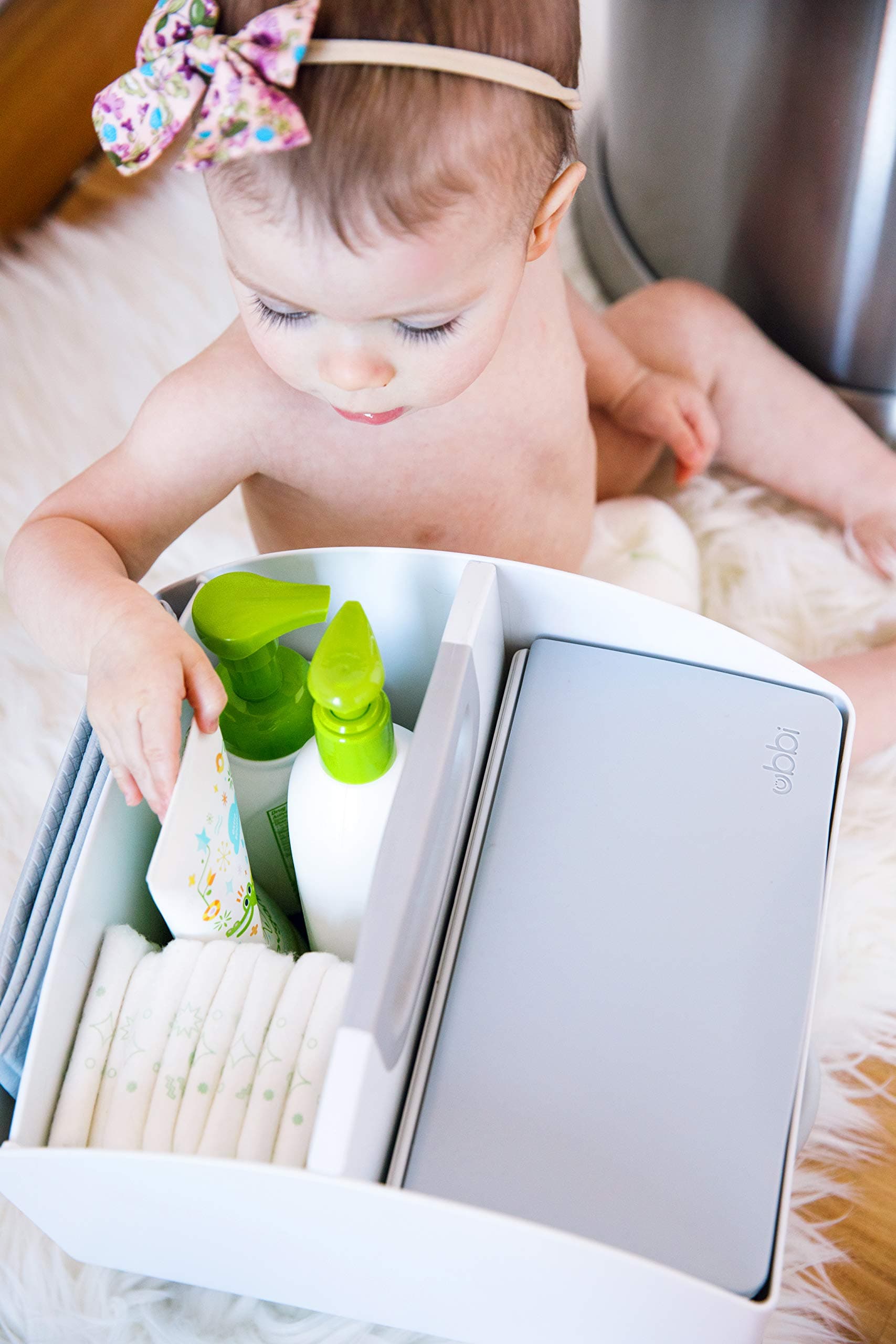 Ubbi Baby Wipes Dispenser with Weighted Plate and Secure Seal, Nursery and Baby Registry Essential to Keep Wipes Fresh, Gray / Gray Wipes Dispenser Set of 2 $72.40 ($72.40 / count) thumbnail 6
