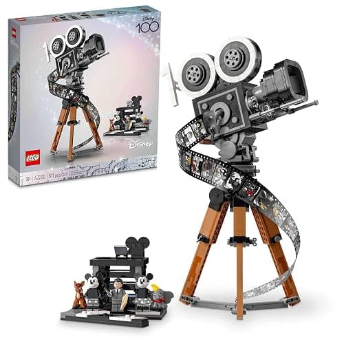 Lego Disney Walt Disney Tribute Camera 43230 Disney Fan Building Set, Celebrate Disney 100 with a Collectible Piece Perfect for Play and Display, Makes a Fun Gift for Adult Builders and Fans - Image 1