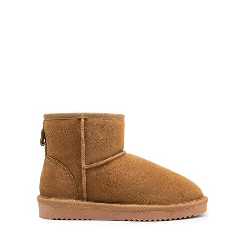 DREAM PAIRS Women's Winter Snow Boots Genuine Suede Faux Fur Lining Water Resistant Anti-Slip Warm Booties Slip On Memory Foam Comfort Ankle Boots FuzzyClassic Ⅱ thumbnail 2