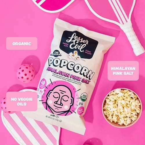LesserEvil Himalayan Pink Salt Organic Popcorn, Premium Quality, Minimally Processed, No Vegetable Oil, 4.6 Oz, (Pack of 3) thumbnail 9