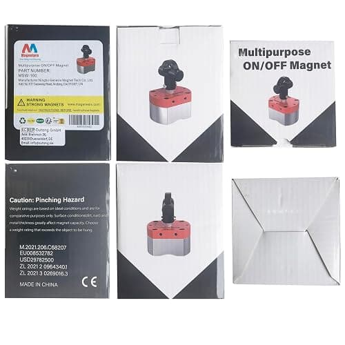 Magnetpro Multipurpose Switch Magnet, 220 LB Pull-Off Force Switchable Magnetic System, On/Off Magnet for Lifting, Working&Welding Positioning, Liquid Filtration, Automation, Metal Separation thumbnail 7