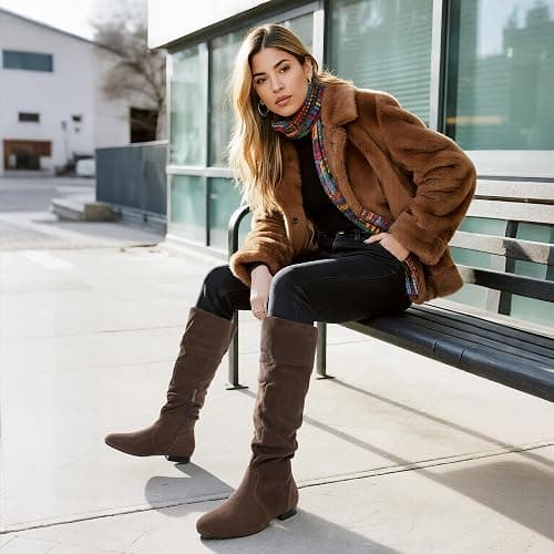 DREAM PAIRS Women's Knee High Pull On Fall Weather Winter Boots thumbnail 2