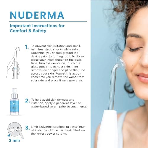 NuDerma Professional Skin Therapy Wand - Portable Skin Therapy Machine with 6 Neon & Argon Wands – Boost Your Skin – Clear Firm & Tighten thumbnail 4