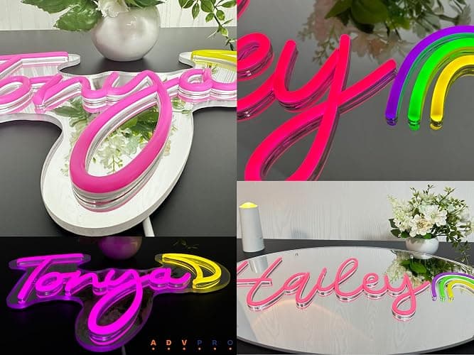 ADVPRO Custom LED Neon Signs, Customizable for Wall Decor, Wedding, Birthday Party, Personalized Large Led Neon Light Sign with Surname, Name, Bar, Shop Logo thumbnail 5