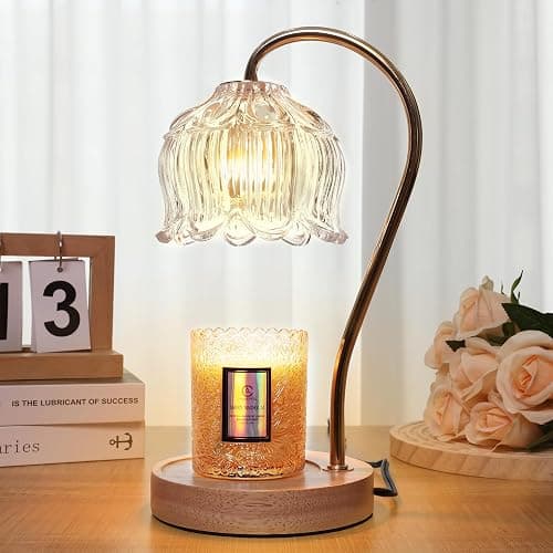 Merrtody Dimmable Flower Candle Warmer Lamp with Timer - Fits All Jar Scented Candles - Christmas & Mother's Day Gift for Women，Mom - Image 1