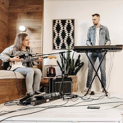 Trintion X Frame Music Keyboard Stand - 49cm-97cm Adjustable Universal Classic & Electronic Piano Stand with Locking Straps (7 Position Folding Height) thumbnail 8