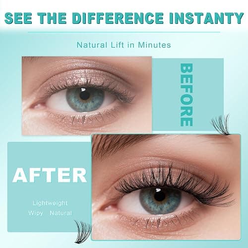 AMZGIRL Lash Clusters Kit 320Pcs, 30D+40D D Curl Wispy Eyelash Extensions | DIY Individual Cluster Lashes with Bond and Seal, Remover & Applicator Tools, At Home Lash Extension Kit thumbnail 4