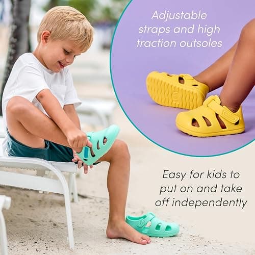 Ten Little Splash Sandals Toddler Water Shoes, APMA-Accepted Kids Sandals | Flexible EVA, Closed Toe, Adjustable Fit, Lightweight & Quick Drying, Boys & Girls thumbnail 6