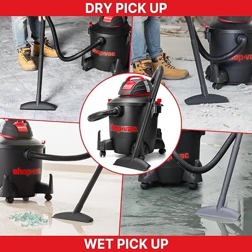 Shop-Vac 5922805 Wet/Dry Vacuum, 8 Gallon, 4.5 Peak HP, 1.25 Inch Diameter x 7 Foot Hose, 6 Foot Cord, Ideal for Jobsite, Garage, Workshop & Home thumbnail 5