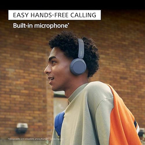Sony WH-CH520 Wireless On-Ear Bluetooth Headphones with Microphone, Blue | Comfortable Lightweight Design, Up to 50 Hrs Battery with Quick Charging, Multipoint Connection, Clear Calls, Swivel design thumbnail 4