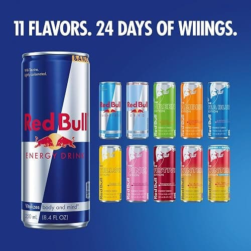 Red Bull Energy Drink Variety 2025 Advent Calendar Pack, with 80mg Caffeine, Taurine & B Vitamins, 8.4 fl. oz. - 24 Cans thumbnail 5