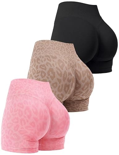 Niipty 3 Pack Workout Gym Shorts Women Scrunch Butt Lifting Seamless High Waist Yoga Booty Shorts for Women - Image 1