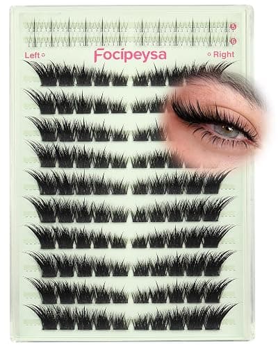 Fox Eye Eyelash Clusters Natural Volume Lashes Clusters Cat Eye Lash Extensions Wispy Cluster Eyelash Extensions Lightweight Waterproof Eyelashes Extension for Effortless Volume Salon Effect Lash - Image 1