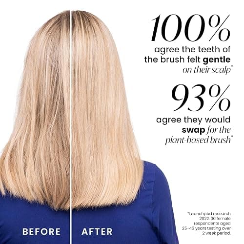 Tangle Teezer Plant-Based Ultimate Detangler Brush, Dry & Wet Hair Brush, Eliminates Knots & Reduces Breakage for All Hair Types, Marshmallow Pink thumbnail 6