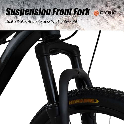 CYBIC Mountain Bike, Front Suspension Mountain Bike, 21-Speed Disc, Youth/Adult Mens Womens Trail Commuter City Bicycles thumbnail 5