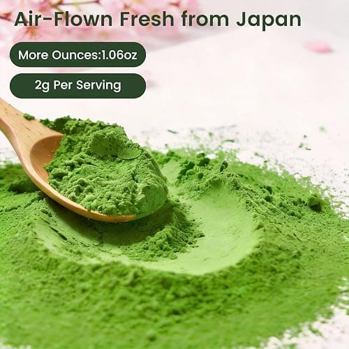 Ceremonial Grade Uji Matcha Powder - Stone-Ground from Kyoto Japan, Umami-Rich for Tea Ceremony Vibrant Green (1.06oz/30g) Zero Sugar Vegan 0 Calories (1.06oz/30g （Uji Matcha）) thumbnail 2
