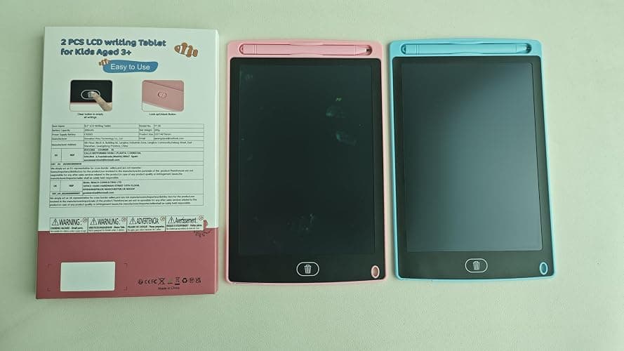 LCD Writing Tablet, 2 Packs Drawing Pads for Kids 3 4 5 6 Years Old 8.5 Inch Colorful Lines Doodle Scribble Boards Educational Toys for Boys Girls Road Trip EssentialsTravel Game Toys,Pink+Blue thumbnail 10