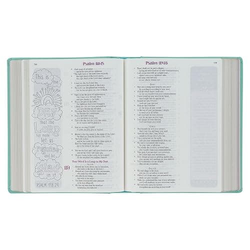 ESV Holy Bible, My Creative Bible For Girls, Faux Leather Hardcover w/Ribbon Marker, Illustrated Coloring, Journaling and Devotional Bible, English Standard Version, Teal (ESV Creative Editions Girls) - Hardcover thumbnail 5