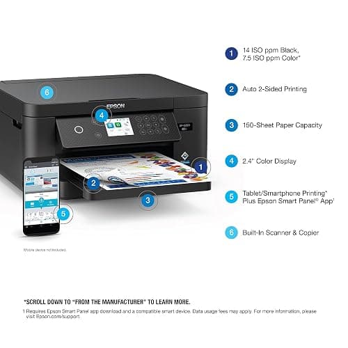 Epson Expression Home XP-5200 Wireless Color All-in-One Inkjet Printer | Print, scan, copy; up to 14 ppm, auto 2-sided, borderless photo printing; ideal for home and everyday use thumbnail 4