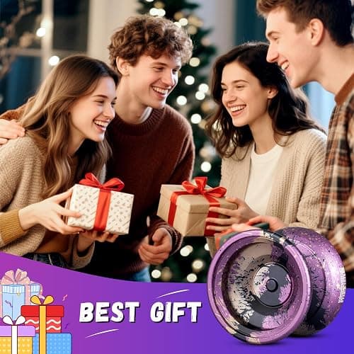 TK2 Metal Yoyo Professional for Kids 8-12 and Adults - Unresponsive Yoyo for Beginners Advance and Pro Plays, Extra 10 Strings, and Precision Bearing (Purple) thumbnail 6