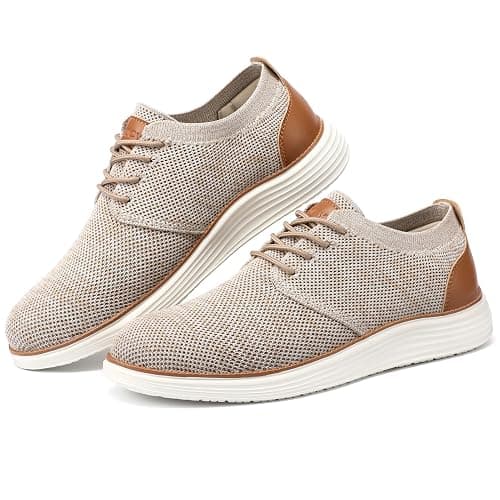 VILOCY Men's Fashion Dress Sneakers Casual Walking Shoes Business Oxfords Comfortable Breathable Lightweight Tennis thumbnail 2