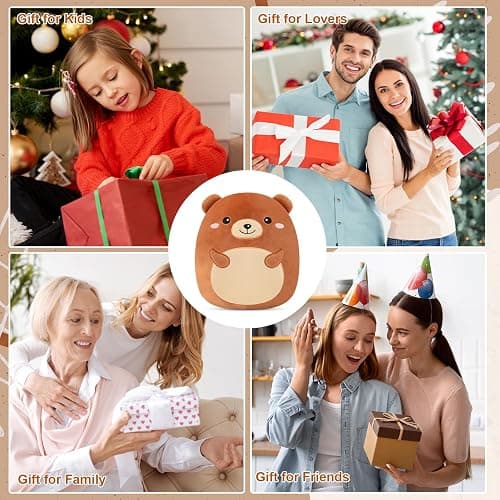 Finebee Bear Microwavable Heating Pad for Period Cramps, Cute Bear Plush, Weighted Stuffed Animal Warm Gifts for Kids Adults 10 Inch, 1.2 Lbs thumbnail 8