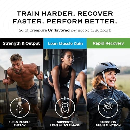 Muscle Feast Creapure Creatine Monohydrate Powder, Vegan Keto Friendly Gluten-Free, Mass Gainer, Muscle Recovery Supplement and Trusted Creatine for Muscle Growth, Creatine Powder, Unflavored, 500g thumbnail 4
