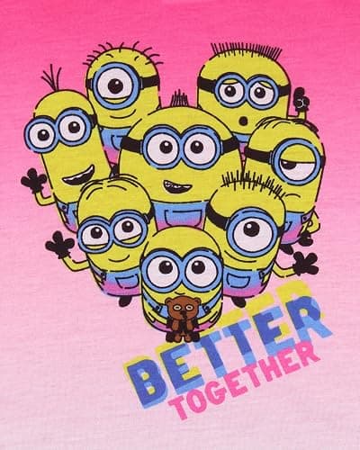 INTIMO Despicable Me Girls' Movie Minions Better Together Sleep Pajama Set Shorts thumbnail 3