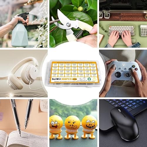 SciWil 390Pcs Small Compression Springs Kit, 28 Sizes Assorted | Coil Spring Assortment for Pen Repair, DIY Crafts, and 3D Printing. Durable 304 Stainless Steel Construction thumbnail 6