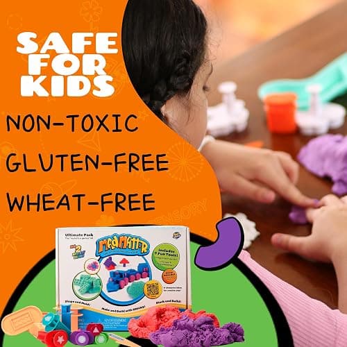 Mad Mattr Ultimate Pack, Fun for Ages 3 and up, 10oz of Mad Mattr, Extruders, Ultimate Brick Makers, a Safe Cutting Tool, Non-Toxic Dough and Never Dries Out thumbnail 5