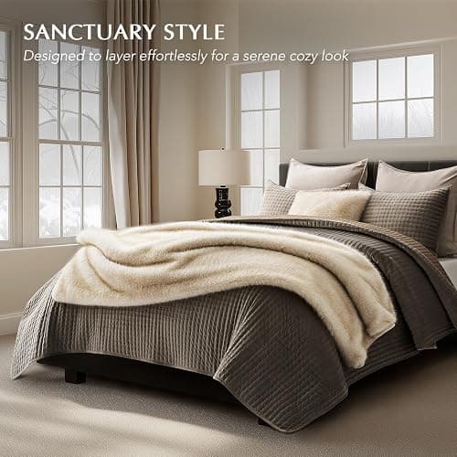 EVERGRACEHOME Luxury Faux Fur Throw Blanket, Soft Fluffy Faux Mink Blankets for Bed, Couch, Sofa, Thick Cozy Plush Warm Fur Throws with Reversible Velvet, Tipped Golden Fox, 50"x60" thumbnail 3