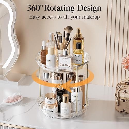 Rotating Makeup Organizer for Vanity thumbnail 4