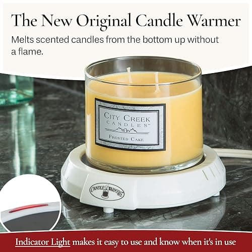Candle Warmers Etc. Original Candle Warmer Plate (White, Plug-in) – Electric Candle Wax Melter Plate for jar Candles thumbnail 2