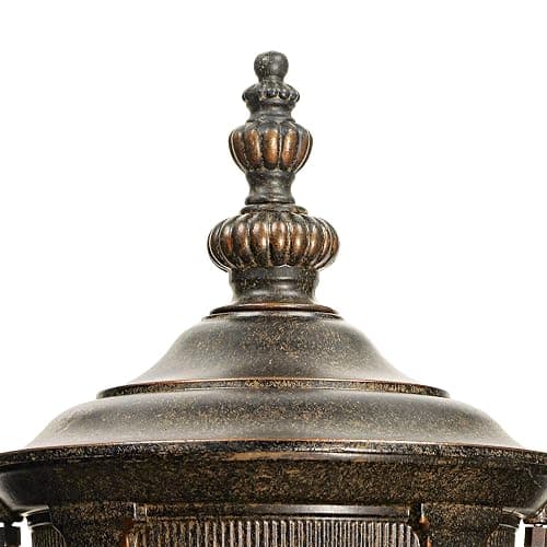 John Timberland Bellagio European Outdoor Carriage Light Fixture Vintage Bronze Curved Arm Hammered Glass Sconce for Exterior House Porch Patio Outside Deck Garage Yard Front Door Garden Home thumbnail 3