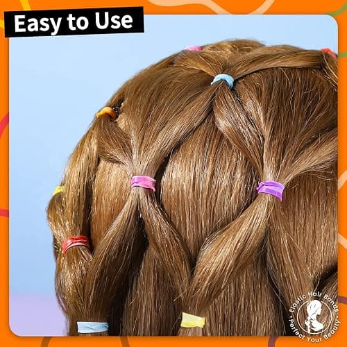 Teenitor Elastic Hair Bands, 2000pcs Hair Rubber Bands, Elastics for Hair, Small Hair Ties, Clear,Black,Brown and Color thumbnail 4