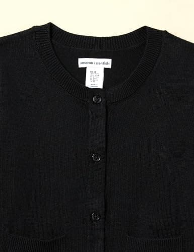 Amazon Essentials Girls Uniform Slim Fit Crewneck Cardigan Sweater thumbnail 4