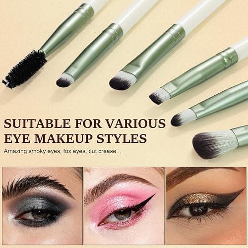 HEYMKGO Makeup Brushes 15Pcs Diversity Makeup Brush Set with Makeup Brush Holder Premium Synthetic Bristles Foundation Kabuki Powder Concealers Blush Blending Lip Eyeshadow Highlighter Eyebrow Brush thumbnail 6