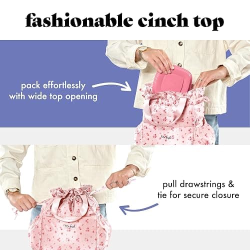 Fit & Fresh Cromwell Cinch Insulated Lunch Bag for Women w/Containers | Durable Lunch Box for Women, Meal Prep Lunch Tote For Nurses, Teachers, School, Work. Leak-Resistant, Large Capacity thumbnail 5