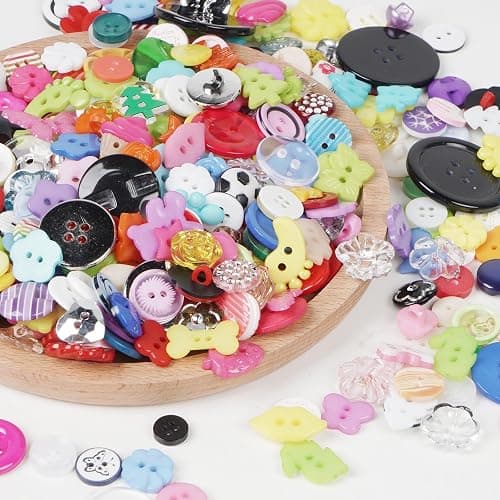 Chenkou Craft Random 100pcs Plastic Buttons Small DIY Sewing Craft Accessory (Mix) (Mix) thumbnail 4