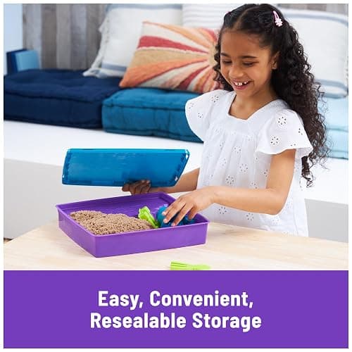 Kinetic Sand, Deluxe Beach Castle Playset with 2.5lbs Play Sand, Tools & Molds, Sensory Toys for Kids Ages 5 and up thumbnail 5