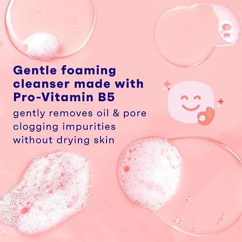 Clean & Clear Essentials Oil-Free Foaming Facial Cleanser, Daily Foaming Face Wash with Pro-Vitamin B5 for Sensitive Skin, Gently Removes Oil & Pore-Clogging Impurities, Fragrance-Free, 8 fl oz thumbnail 4