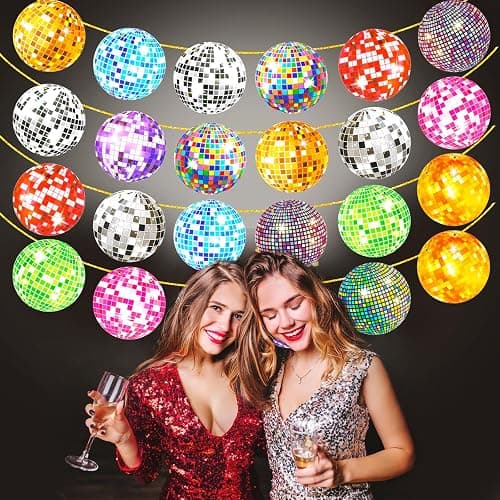 Grevosea 2 Pcs Colorful Disco Ball Party Banner, Disco Themed Party Supplies for Baby Shower, Classroom & Family Gatherings thumbnail 5