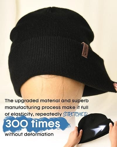 FURTALK Beanie for Men Women Cuffed Thick Knitted Unisex Winter Hat Beanies Skull Cap thumbnail 3