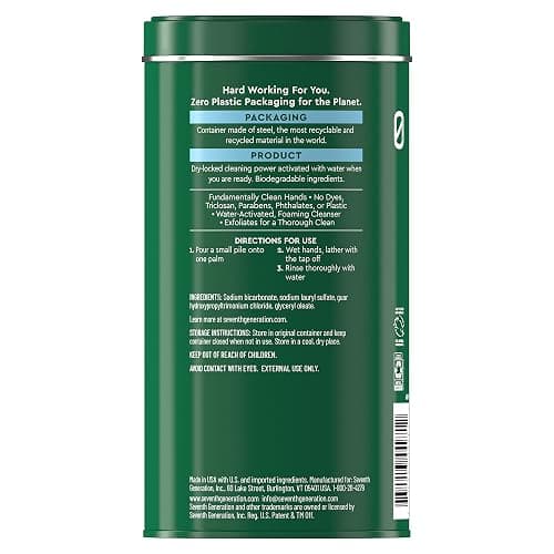 Seventh Generation Zero Plastic Powder Hand Soap, Fragrance Free, 12 oz thumbnail 2